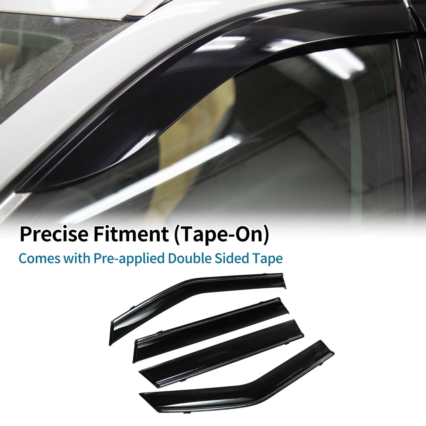 Window Deflectors for Chevrolet Blazer Side Window Visors Black (2019-2024)
