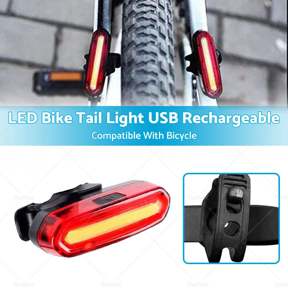 120 Lumens LED Rear Bike Tail Light USB Rechargeable for Bicycle