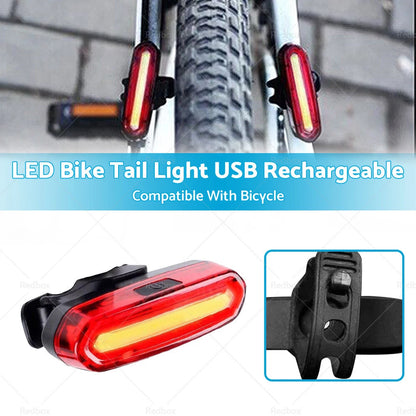 120 Lumens LED Rear Bike Tail Light USB Rechargeable for Bicycle