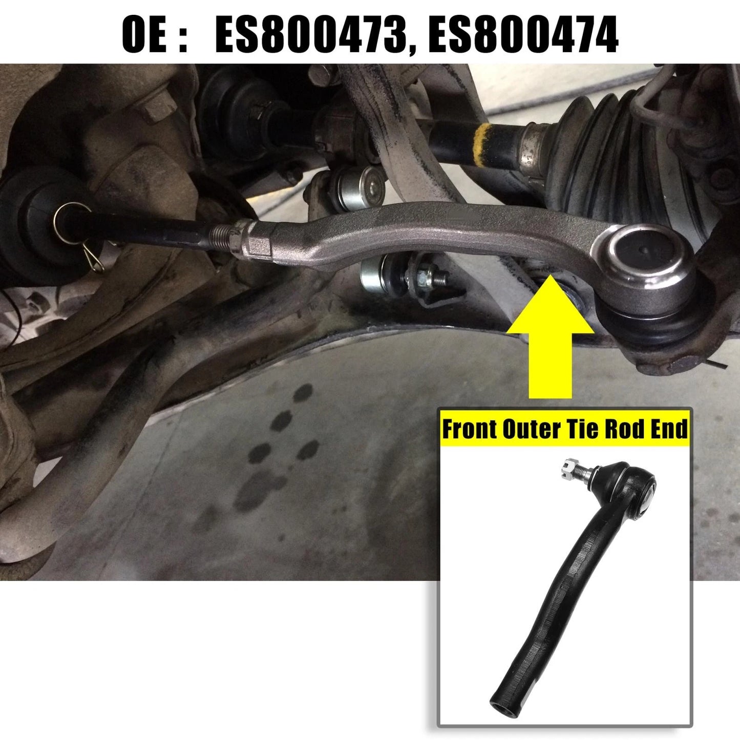 2 x Front Outer Tie Rod End Links Kit for Lincoln Ford (2000-2006)