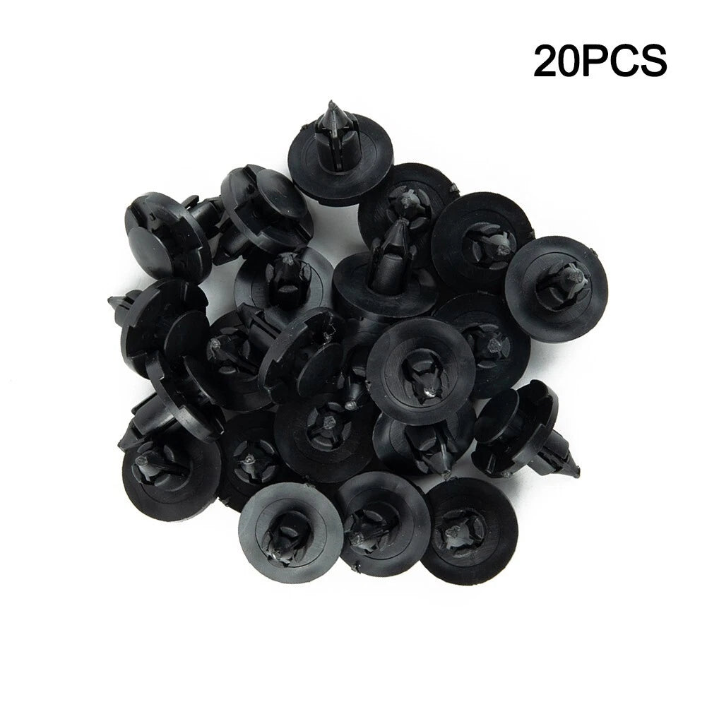 20PCS 8mm Hole Dia Rivet Fastener Mud Flaps Bumper Fender Push Clips for Nissan