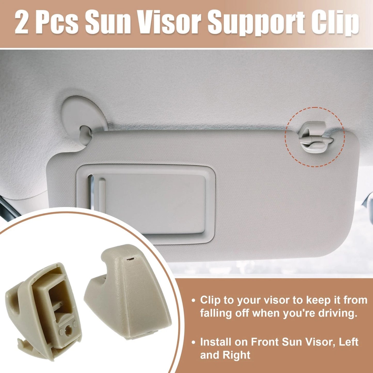 2 x Sun Visor Support Clip Retainer for Chevrolet Cruze Sonic