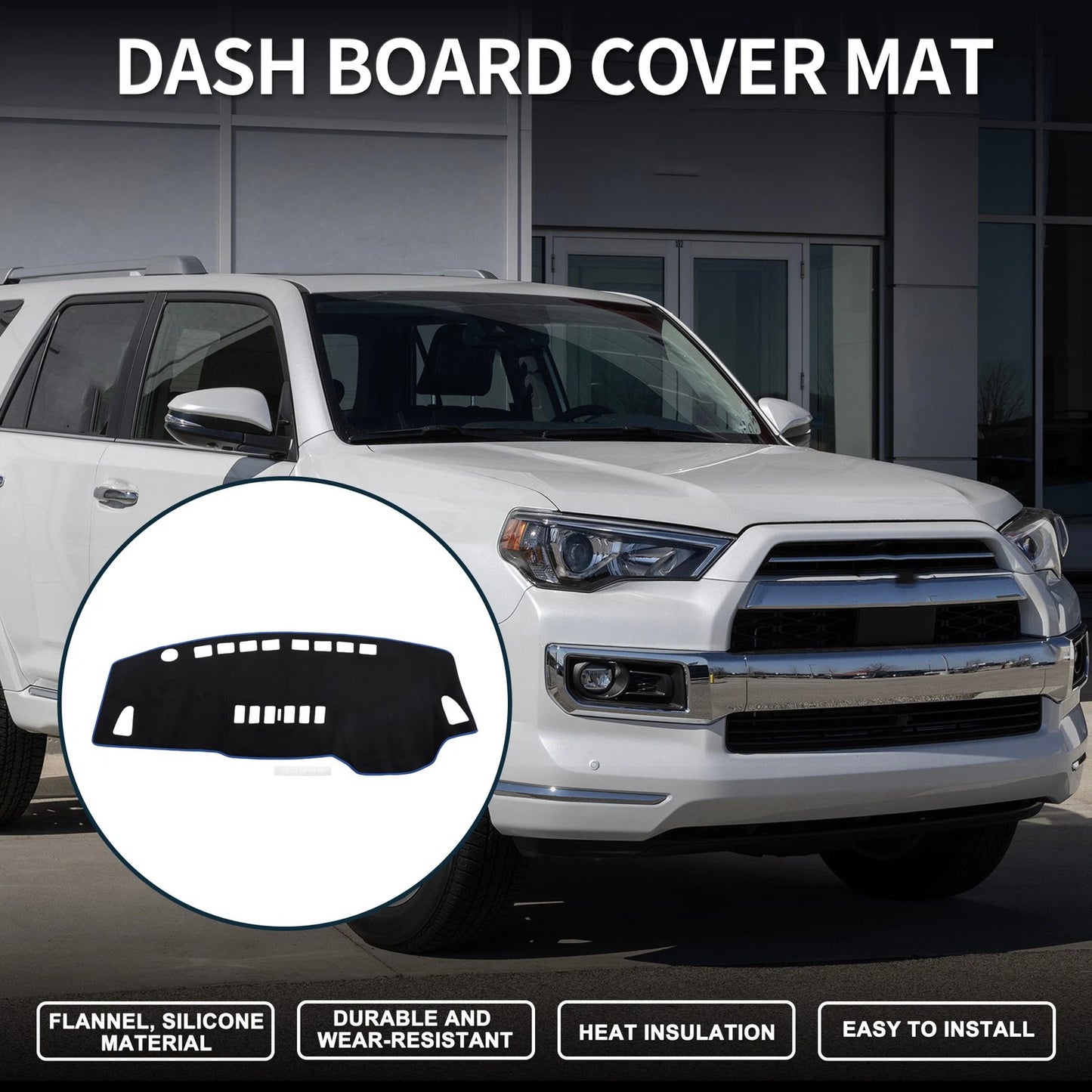 Dashboard Cover Mat for Nissan Tiida C11 Sun Protector Black Blue (2004-2014)