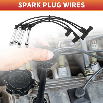 4 x Spark Plug Wire Ignition Coil Cables for Ford Fiesta V (2001-2010)