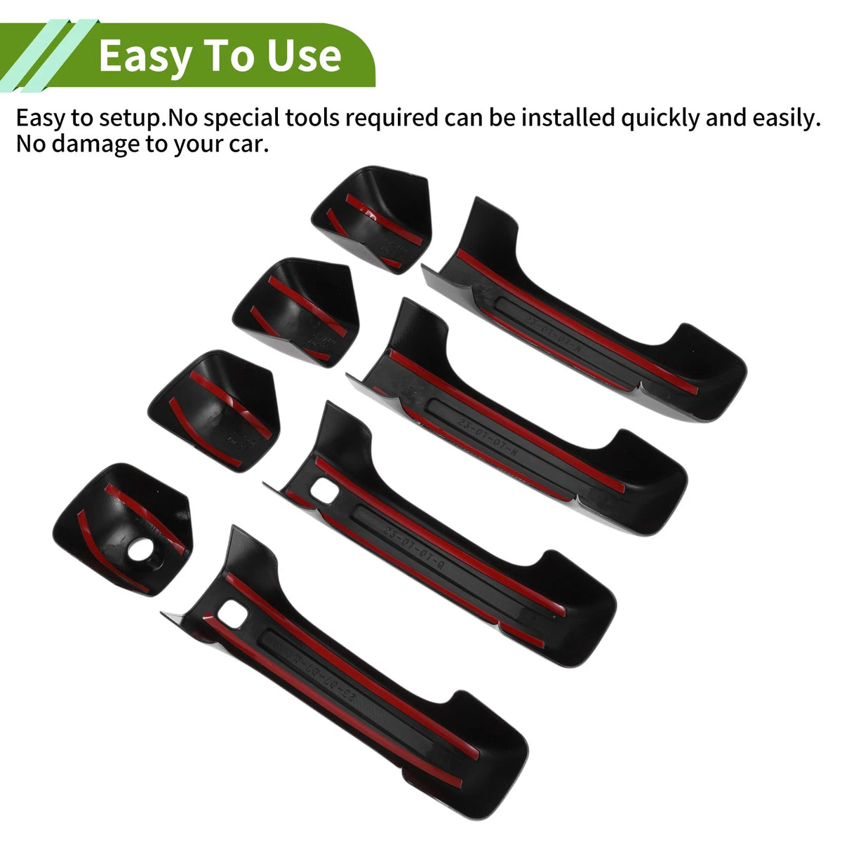 Gloss Black ABS Exterior Door Handle Cover Trim for Ford Bronco (2021-2025)