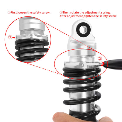 Remote Reservoir Rear Suspension Shocks for Harley Road Street Glide (2014-2024)