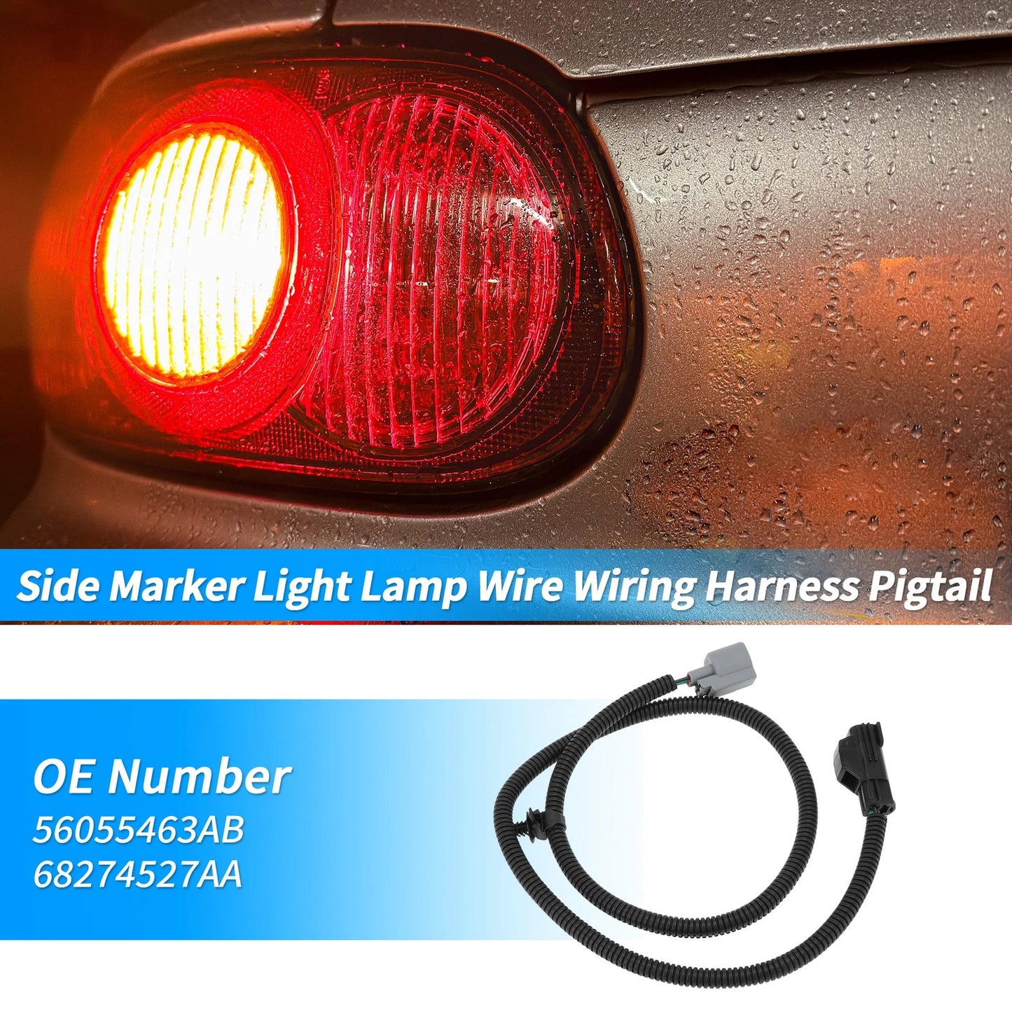 Side Marker Light Wiring Harness for Jeep Wrangler (2007-2018)