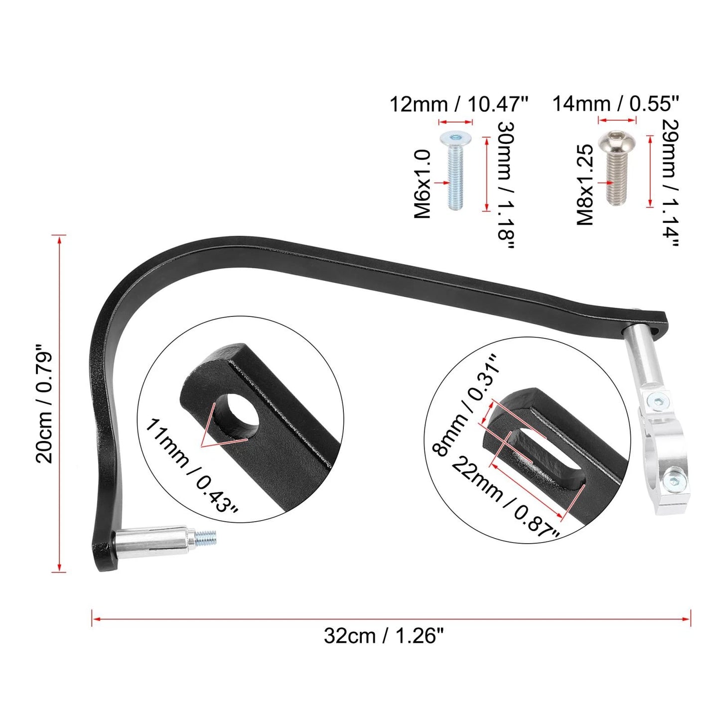 Pair 7/8" Motorcycle Brake Lever Guard Handlebar Clutch Protector Black for Motorcycle