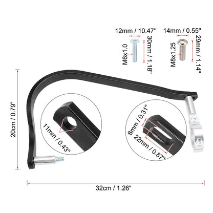 Pair 7/8" Motorcycle Brake Lever Guard Handlebar Clutch Protector Black for Motorcycle