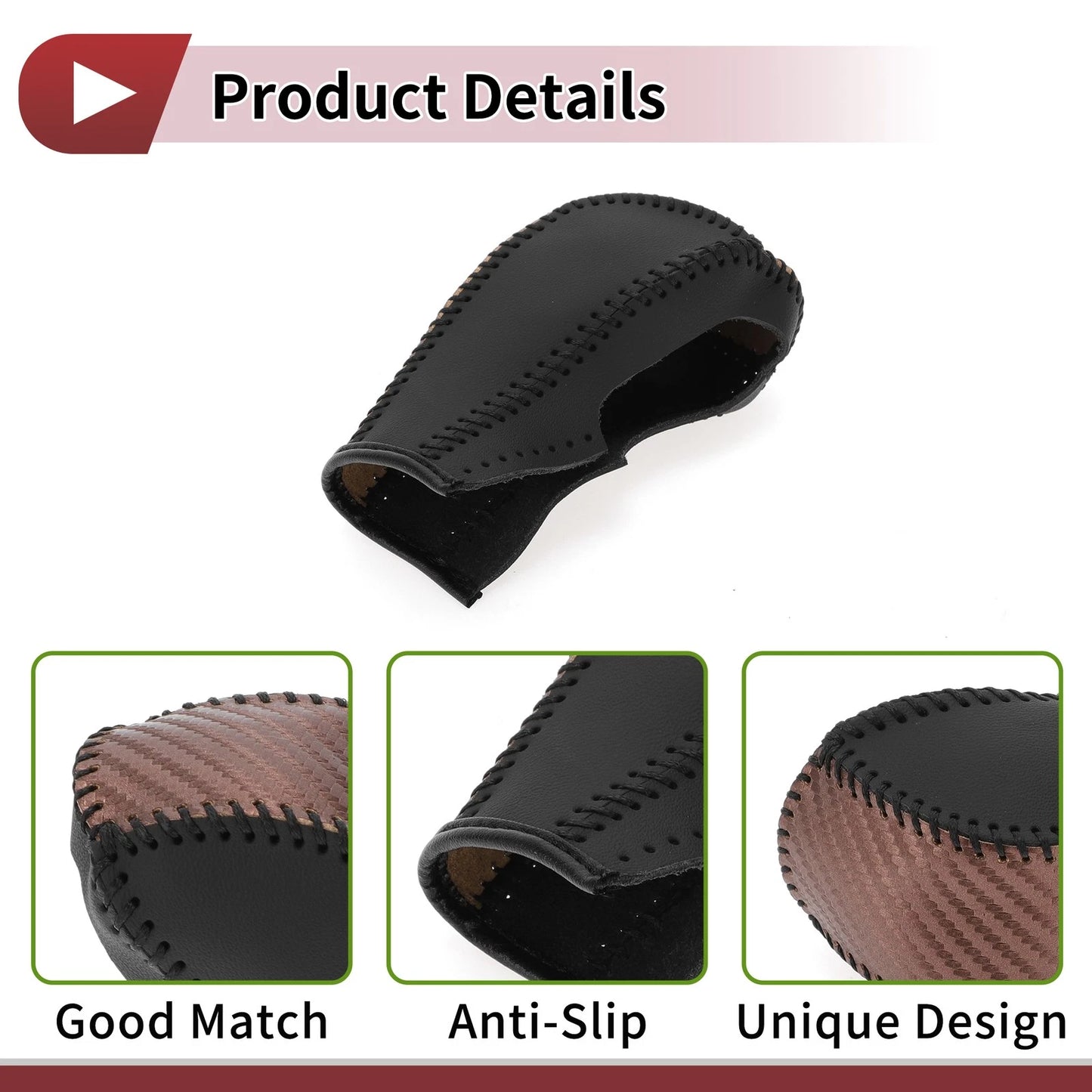 Gear Shift Knob Cover Brown Carbon Fiber for Chevrolet Cruze (2008-2019)