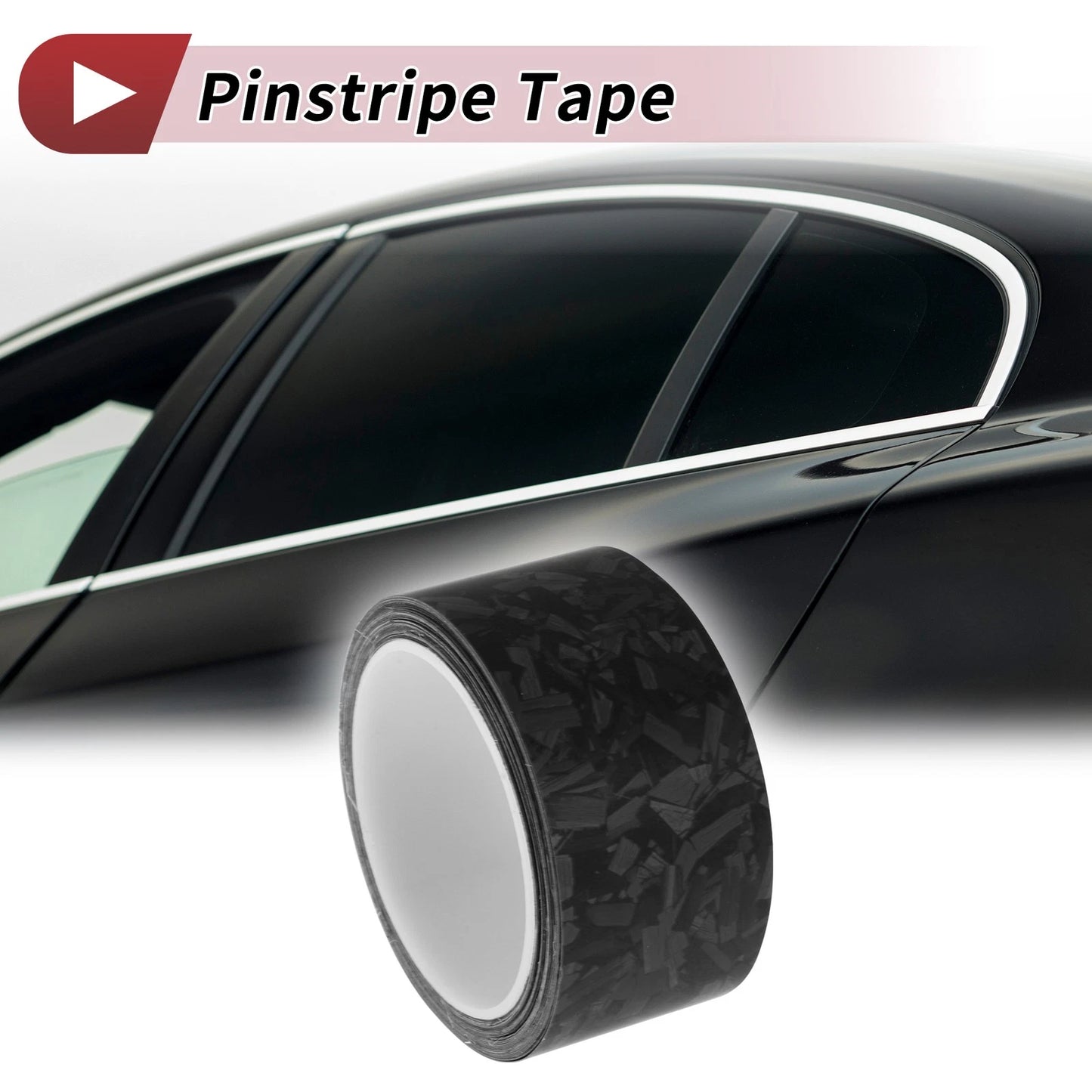 Pinstripe Tape 50mmx8.5m Matte Black for Car, Motorcycle & Boat