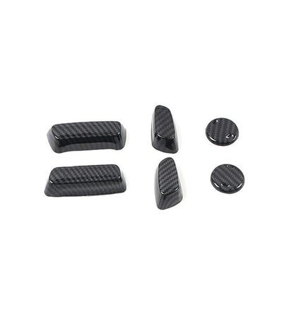 ABS Carbon Fiber Power Seat Control Cover 6pc for Toyota Tundra (2014–2021)