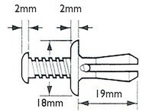 10x Tornillos m8 8mm x 19mm Paso de Rueda Carrocería for Lotus VX220