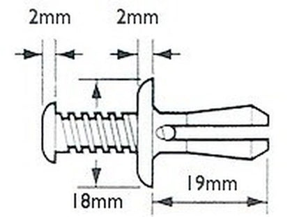 10x Tornillos m8 8mm x 19mm Paso de Rueda Carrocería for Lotus VX220