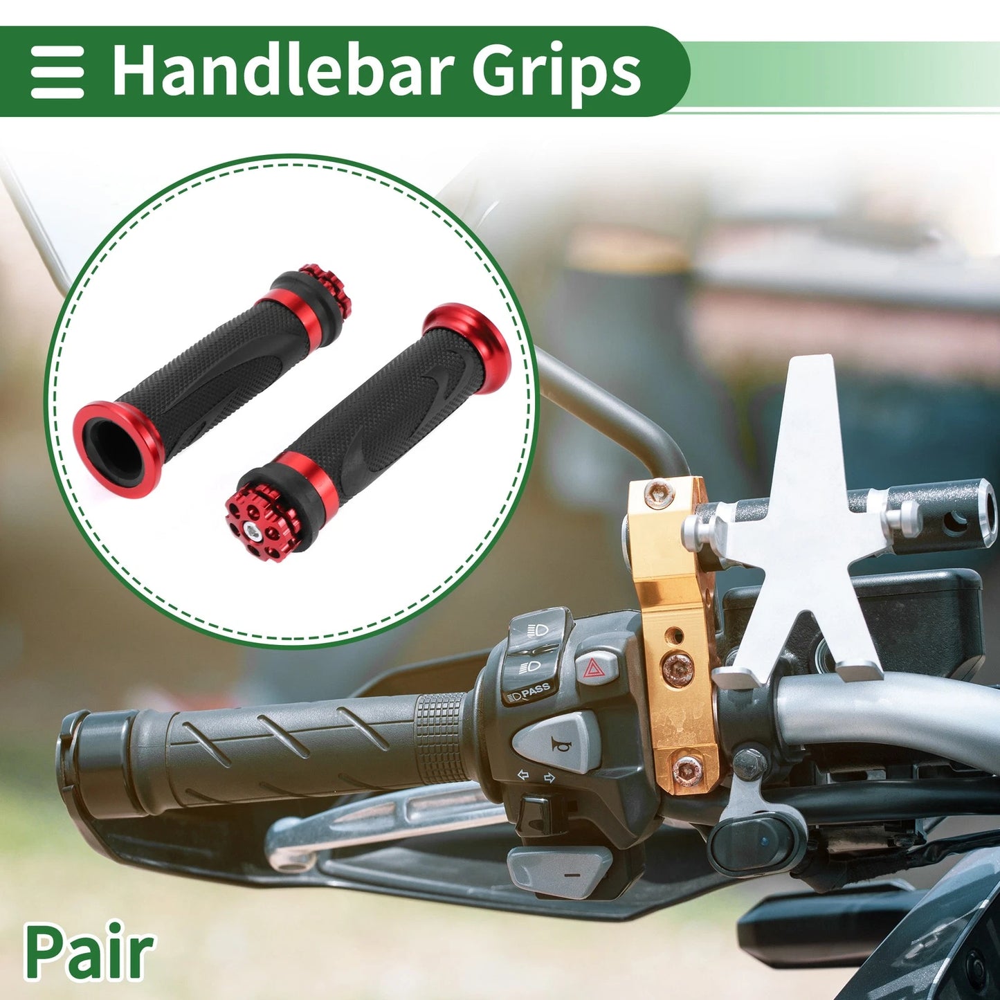 Grips / 7/8 22mm / Hand Grips Cover Aluminum Alloy Red for Motorcycle