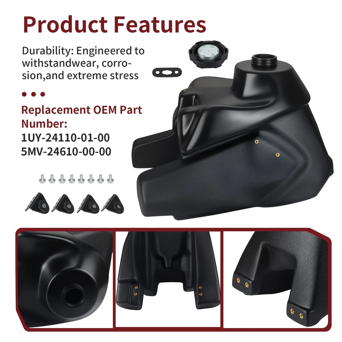 Gas Fuel Petrol Tank for Yamaha Warrior 350 (1987–2004)