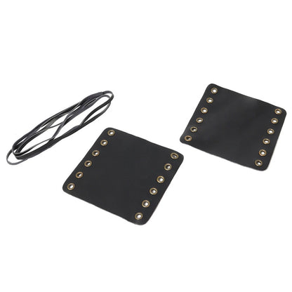 Leather Hand Grips Covers for Harley Cafe Racer (Fits Various Models)