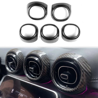 Carbon Fiber Center Dashboard Air Vent Cover Trim for Benz C-Class W206 2022+
