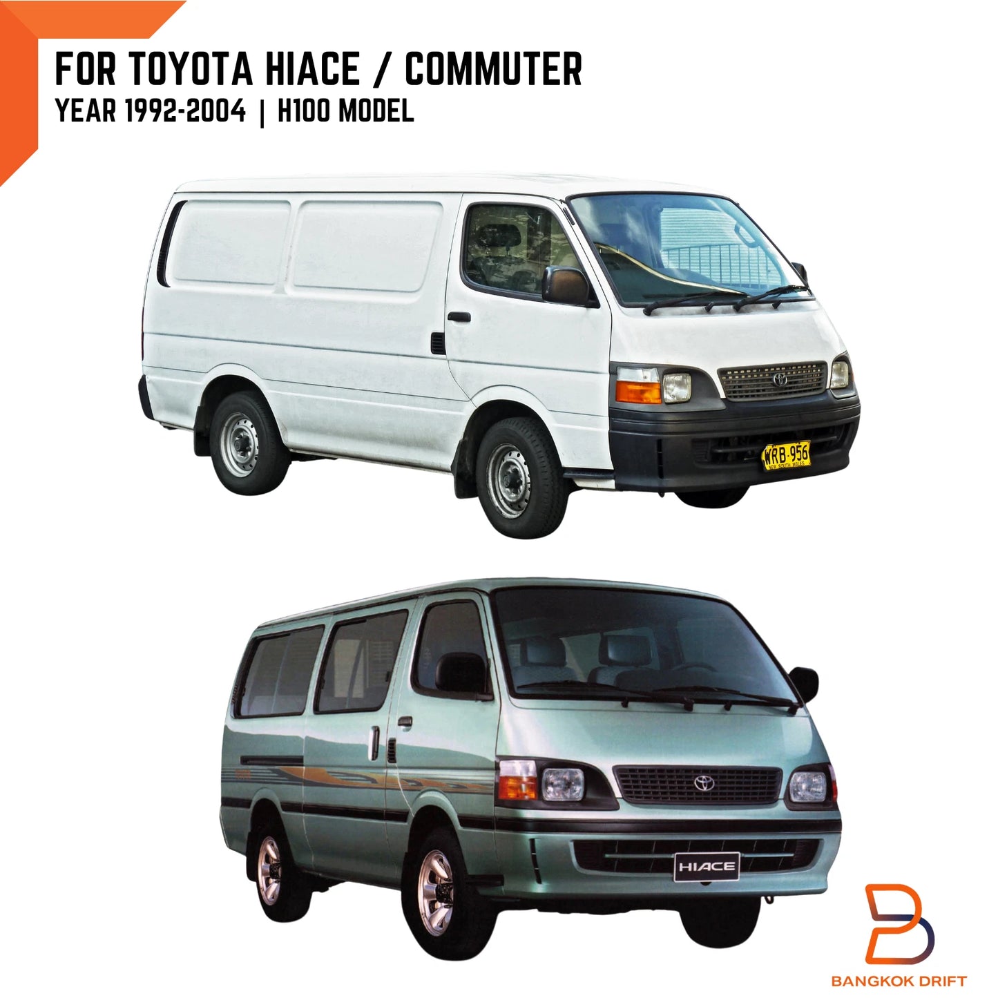 Visor Rain Shield Wind Deflector for Toyota Hiace Commuter (1992-2004)