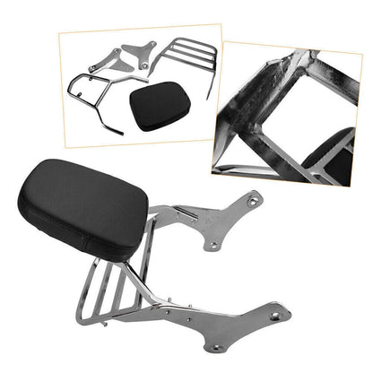 Sissy Bar Backrest for Honda Shadow VT750 C2 VT400 1997-2003 Black & Silver