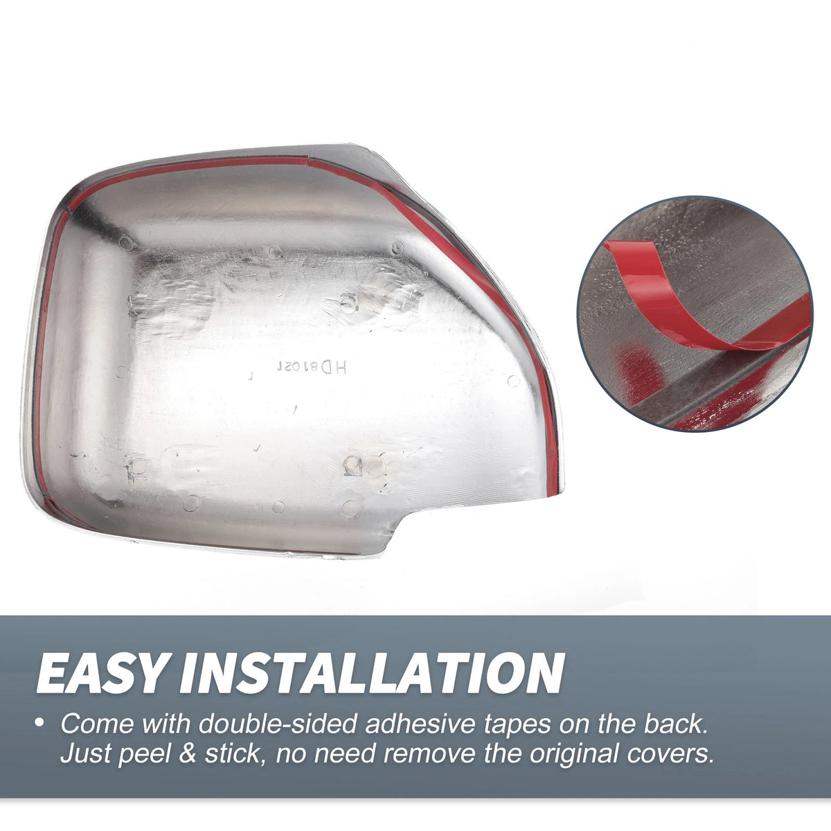 Chrome Plated Rearview Mirror Cap Overlay for Lexus Toyota Land Cruiser