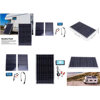 200W Solar Panel Trickle Charger for Car/RV/Boat 12V Battery Maintainer