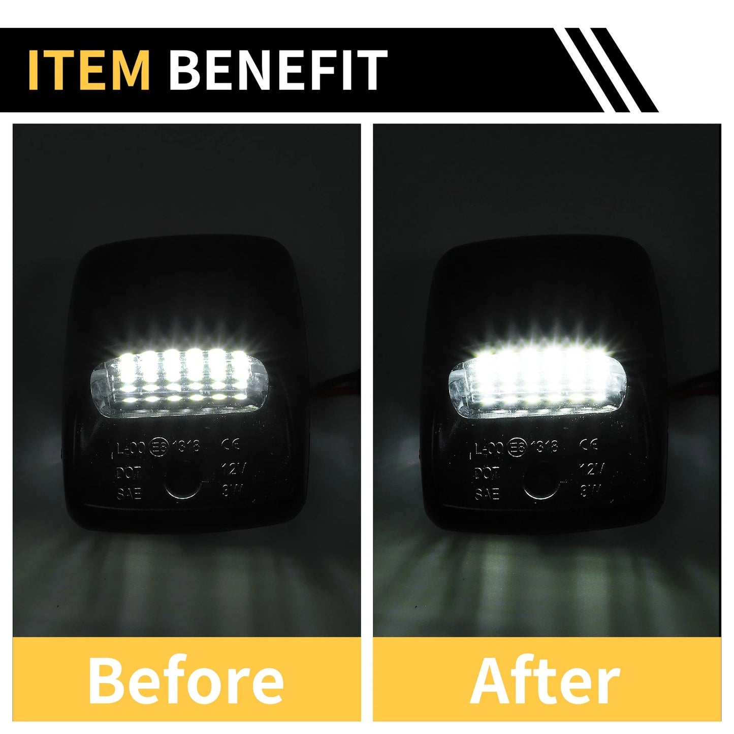 License Plate Light Tag Lamp for Toyota Tundra (2000-2013) Clear Lens