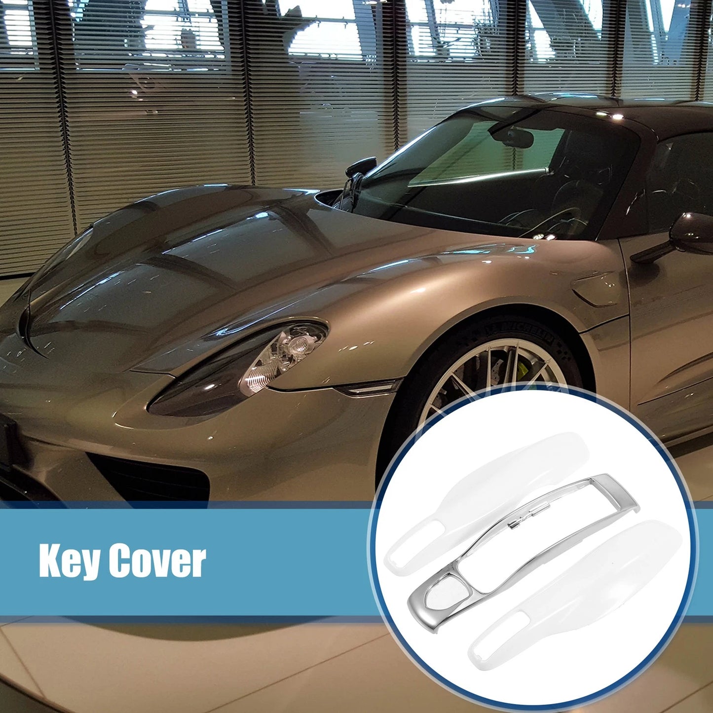 1 Set Remote Key Cover Key Shell Case for Porsche Macan White