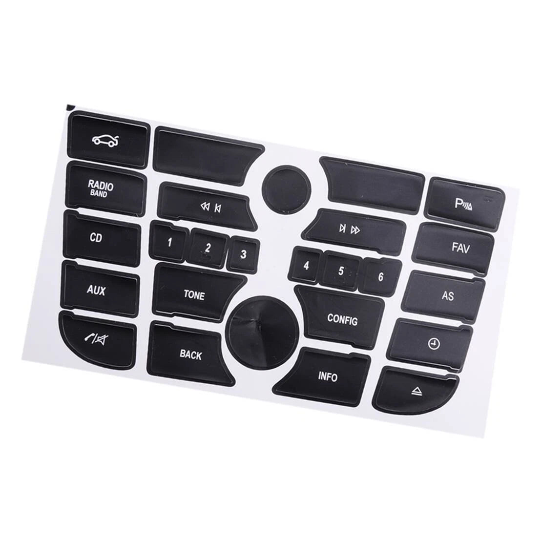 Car Radio Stereo Button Repair Decal Set for Opel Astra J (2010-2015)