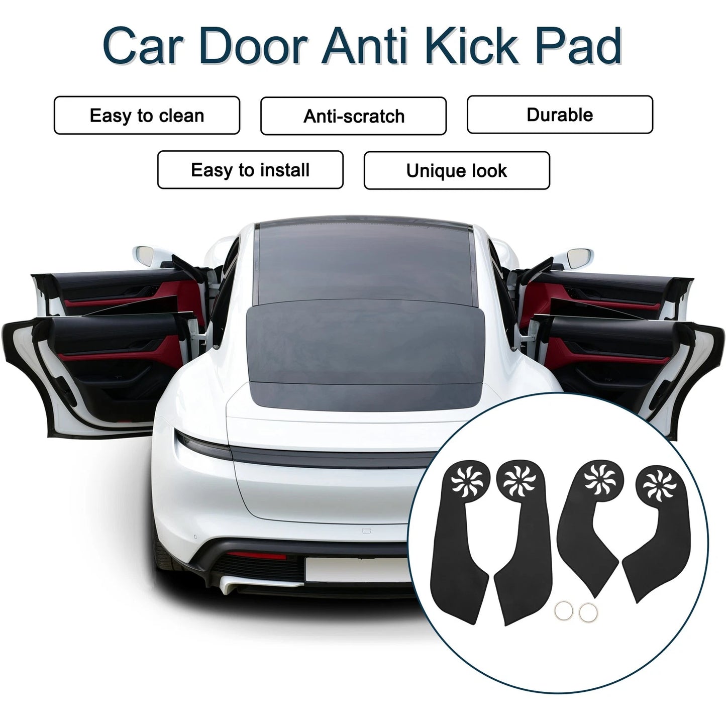 Car Door Anti Kick Pad Sticker Protector for Toyota RAV4 (2004-2012)