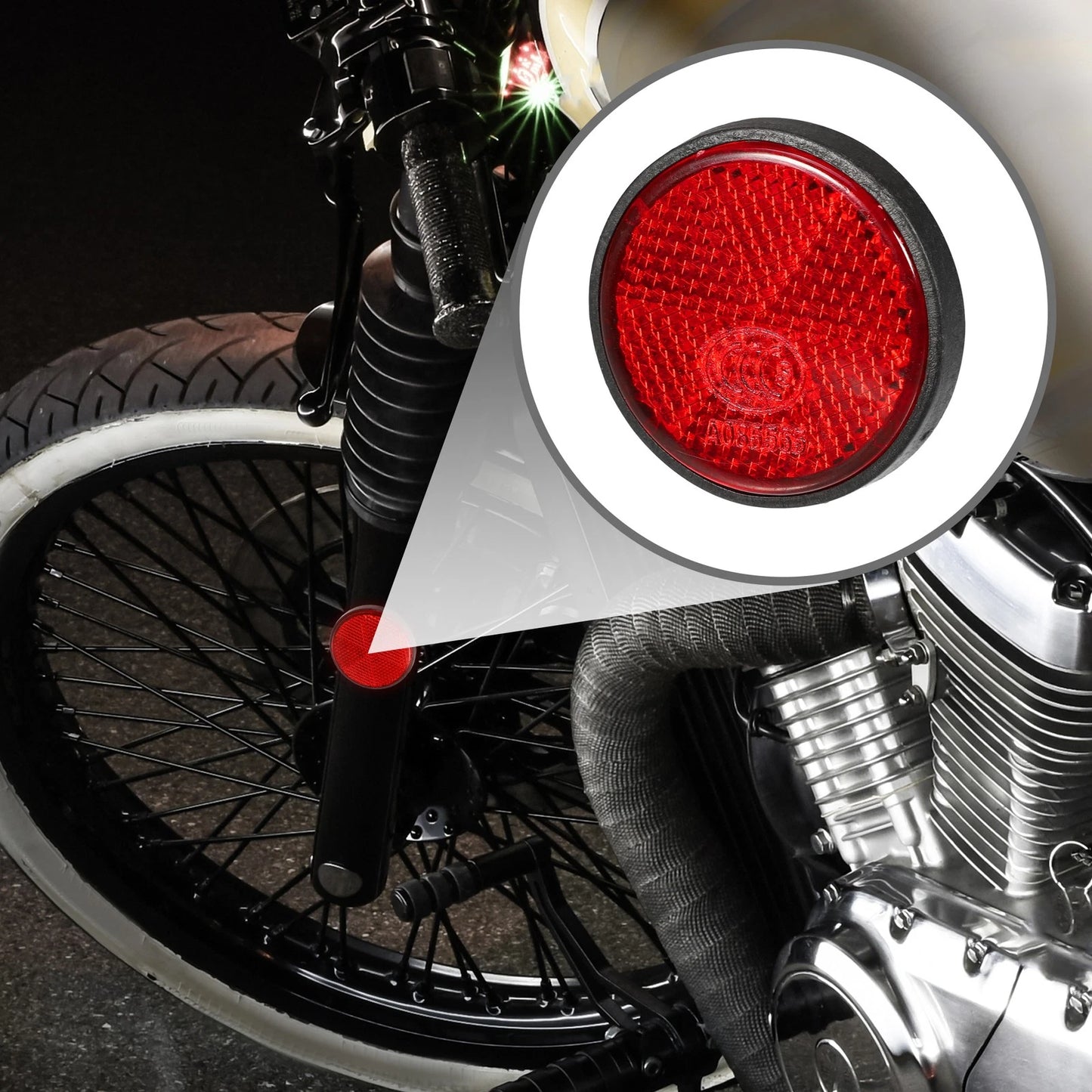 Reflector Round 6pcs 1.73x0.31 for Motorcycle