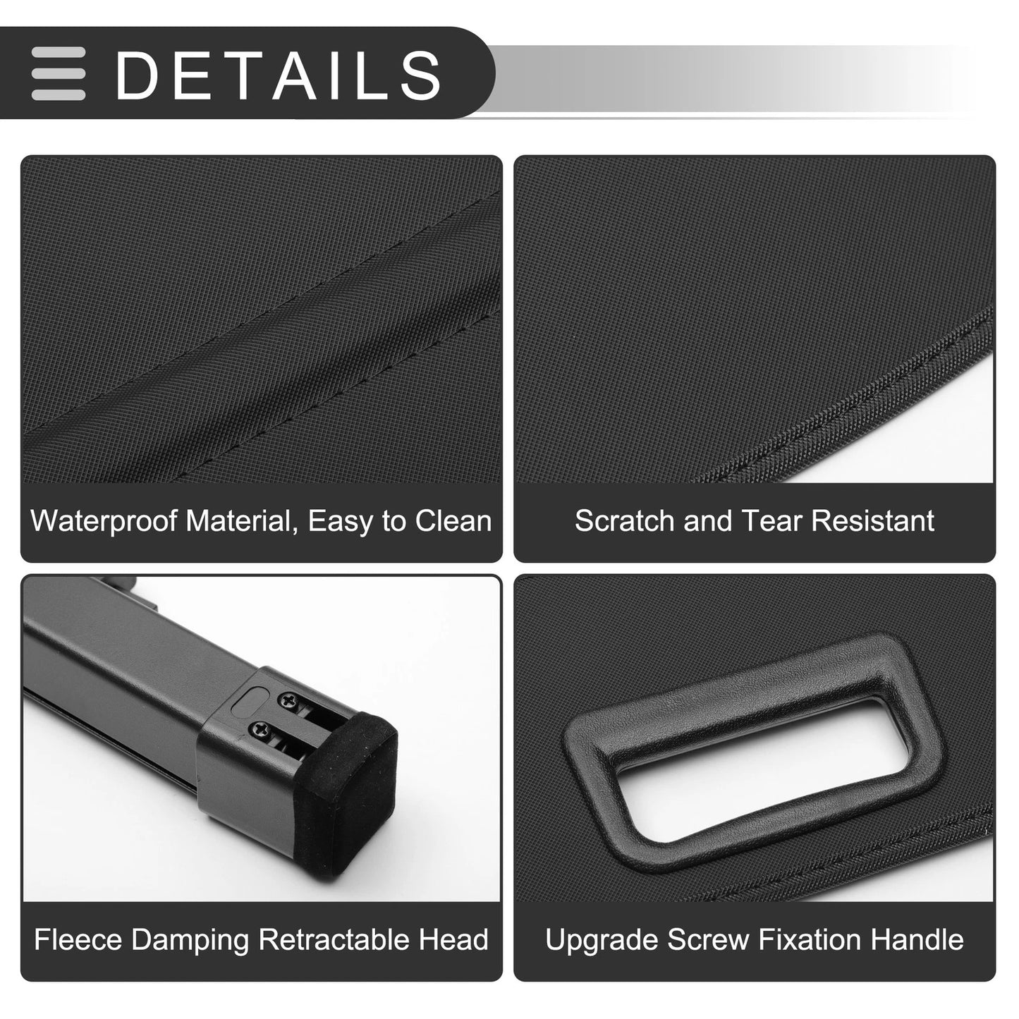 Retractable Cargo Cover for Toyota Prius (2010-2015) Gloss Black
