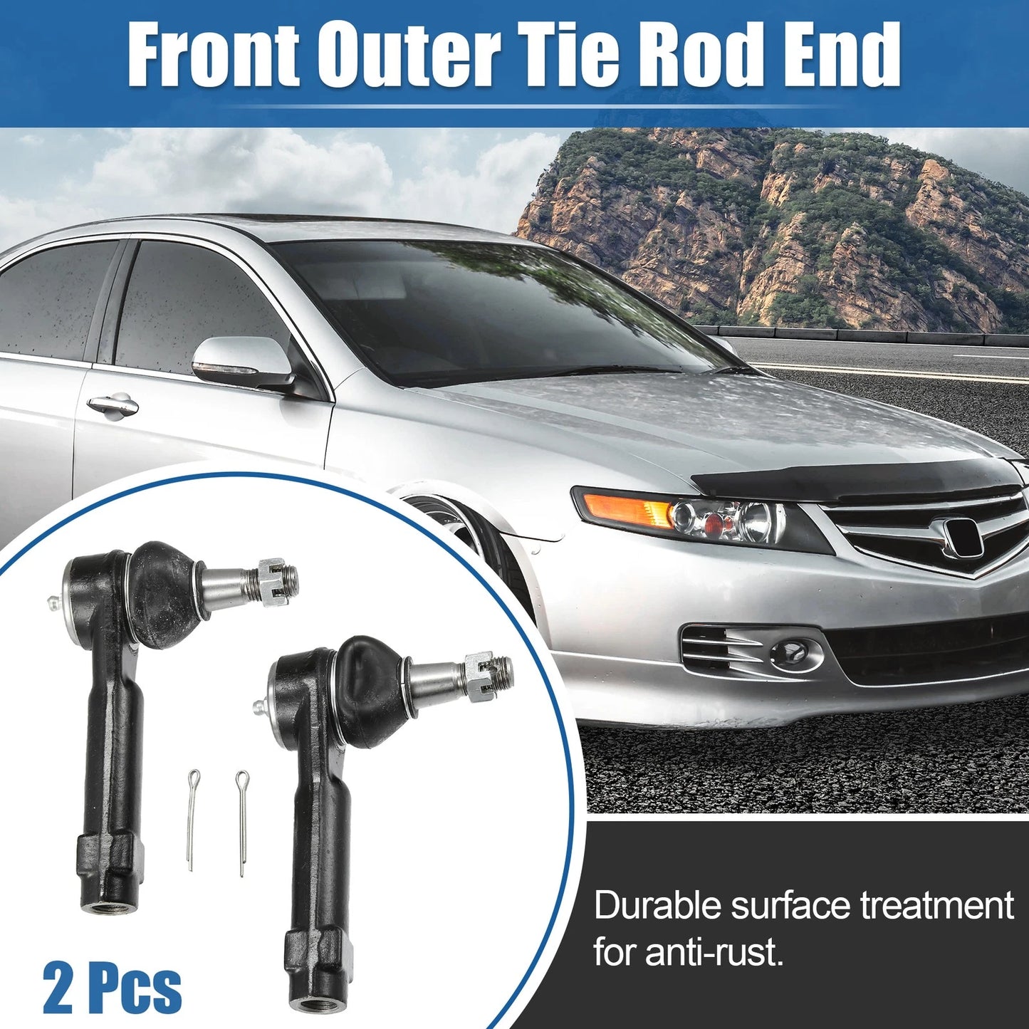 Front Outer Tie Rod End Links for Ford Explorer, Mercury (1998-2003)