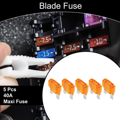 Maxi Fuse 40A Blade Fuse 5 Pcs for Car Boat Truck RV Motorcycle
