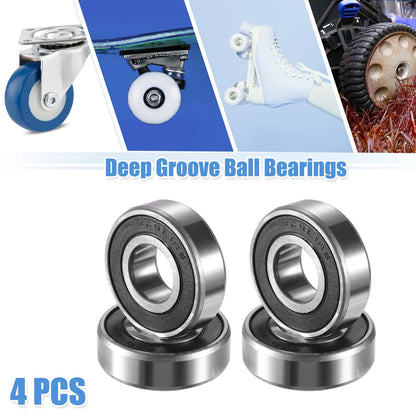 4pcs 17x40x12mm Double Rubber Sealed Deep Groove Ball Bearings for Make Model