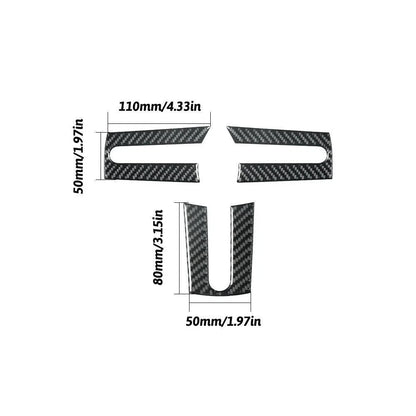 3 x Carbon Fiber Interior Steering Wheel Cover Trim for Ford Mustang (2005–2009)