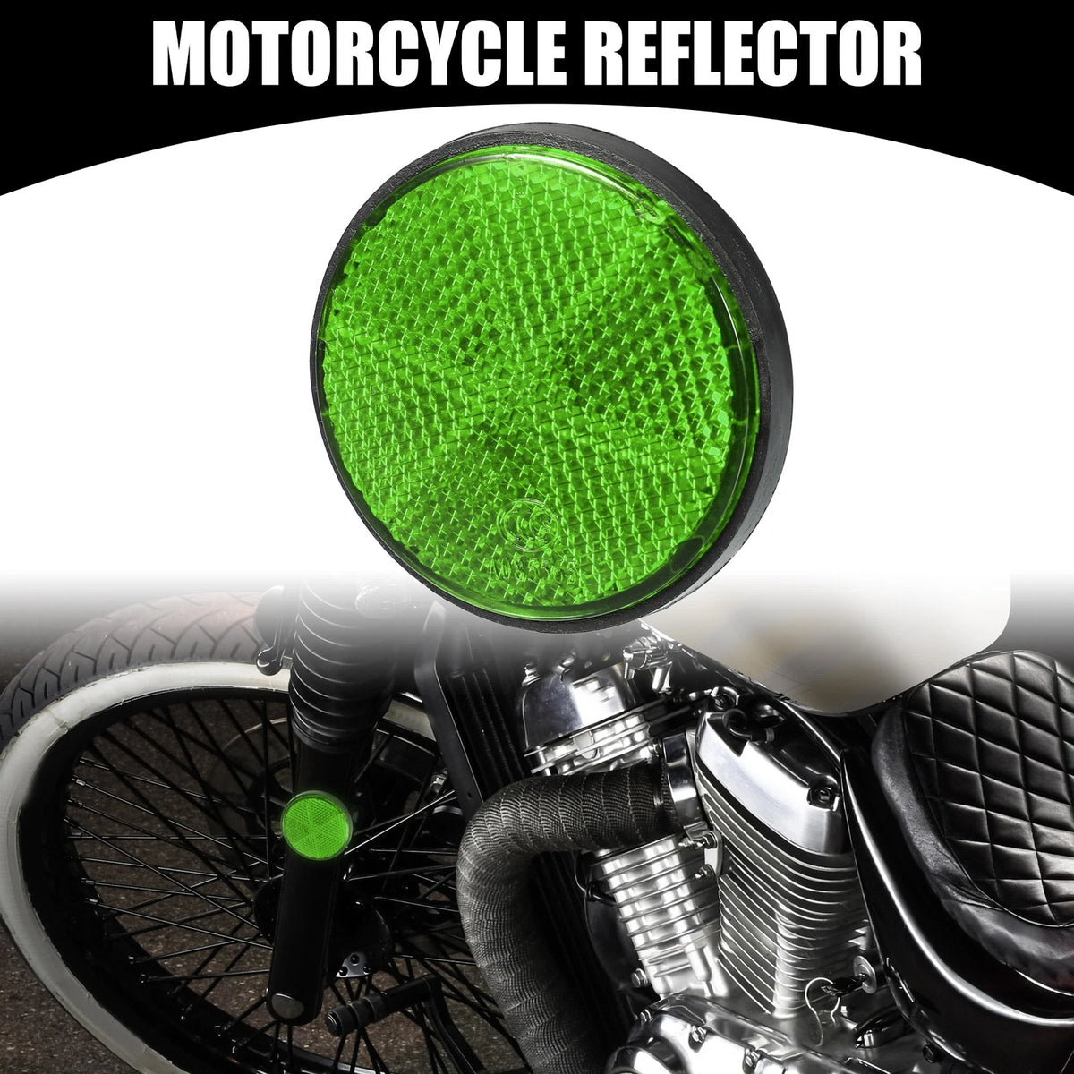 6pcs 2.20"x0.31" Universal Reflector Round for Motorcycle Bike