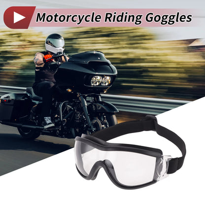 1Pc Motorcycle Riding Goggles Clear Lens Black Frame Sunglasses for Motorcycle