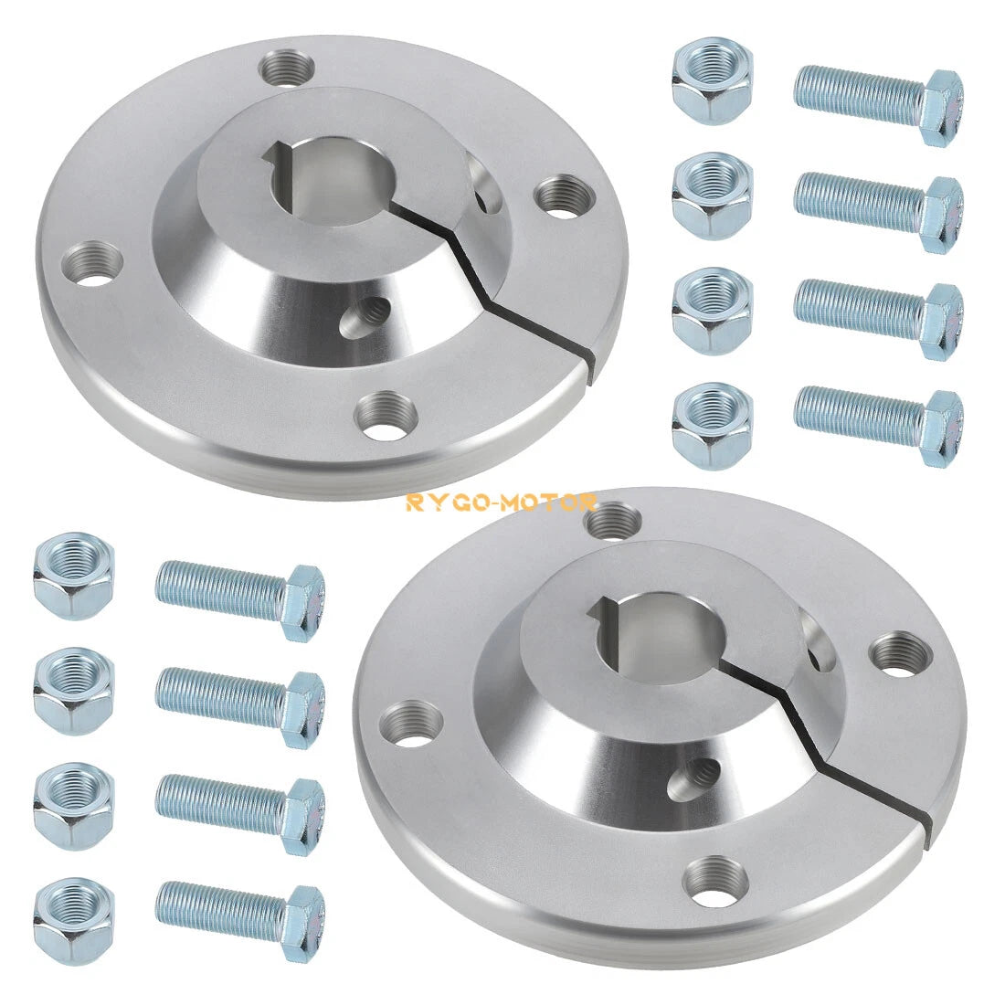 2 x Rear Axle Aluminum Wheel Hub for Go Kart Off Road Cart 4x4 Silver