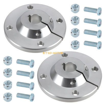 2 x Rear Axle Aluminum Wheel Hub for Go Kart Off Road Cart 4x4 Silver