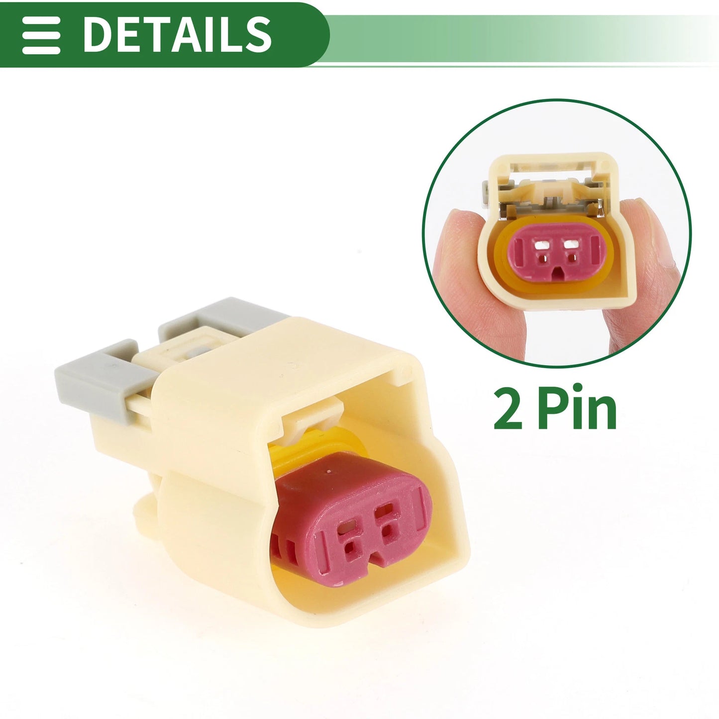 2-Pin Knock Detonation Sensor Connector Plug Female Wire Terminal for Chevy