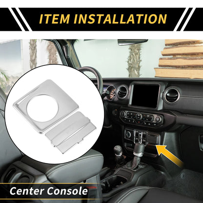 Cigarette Lighter USB Socket Panel Cover for Jeep Wrangler JL (2018-2023)