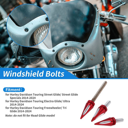 Windshield Bolts for Harley Davidson Touring Street Glide/Street Glide Red