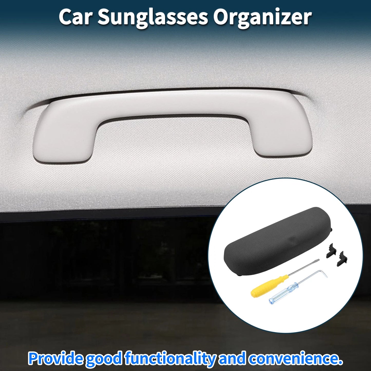 Sunglasses Case for Porsche Cayenne Eyeglasses Holder Storage Box Black