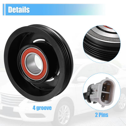 5.3L AC Compressor Clutch Kit Pulley Coil for Chevrolet Tahoe (2000-2014)