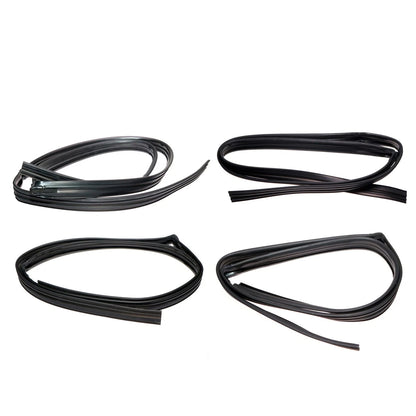 Front Rear Door Glass Run Channel Seal Set for Honda Fit Hatchback 2001-2008