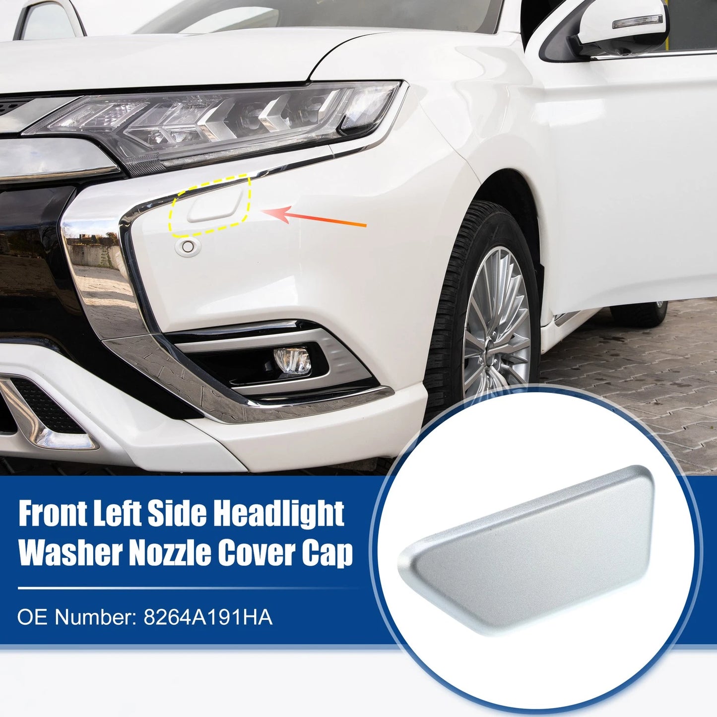 Left Headlight Washer Nozzle Cover for Mitsubishi (2003-2006)