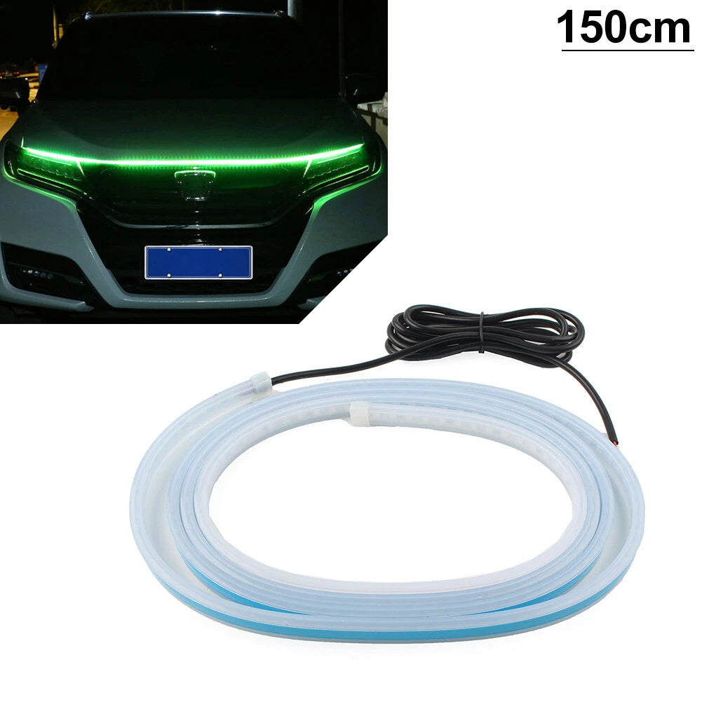 150CM LED Daytime Running Light Strip for Car Hood Atmosphere Lamp