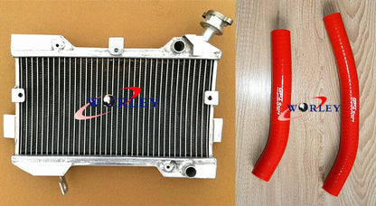 Aluminum Radiator + RED Silicone Hose for SUZUKI LTR450 (2006-2009)