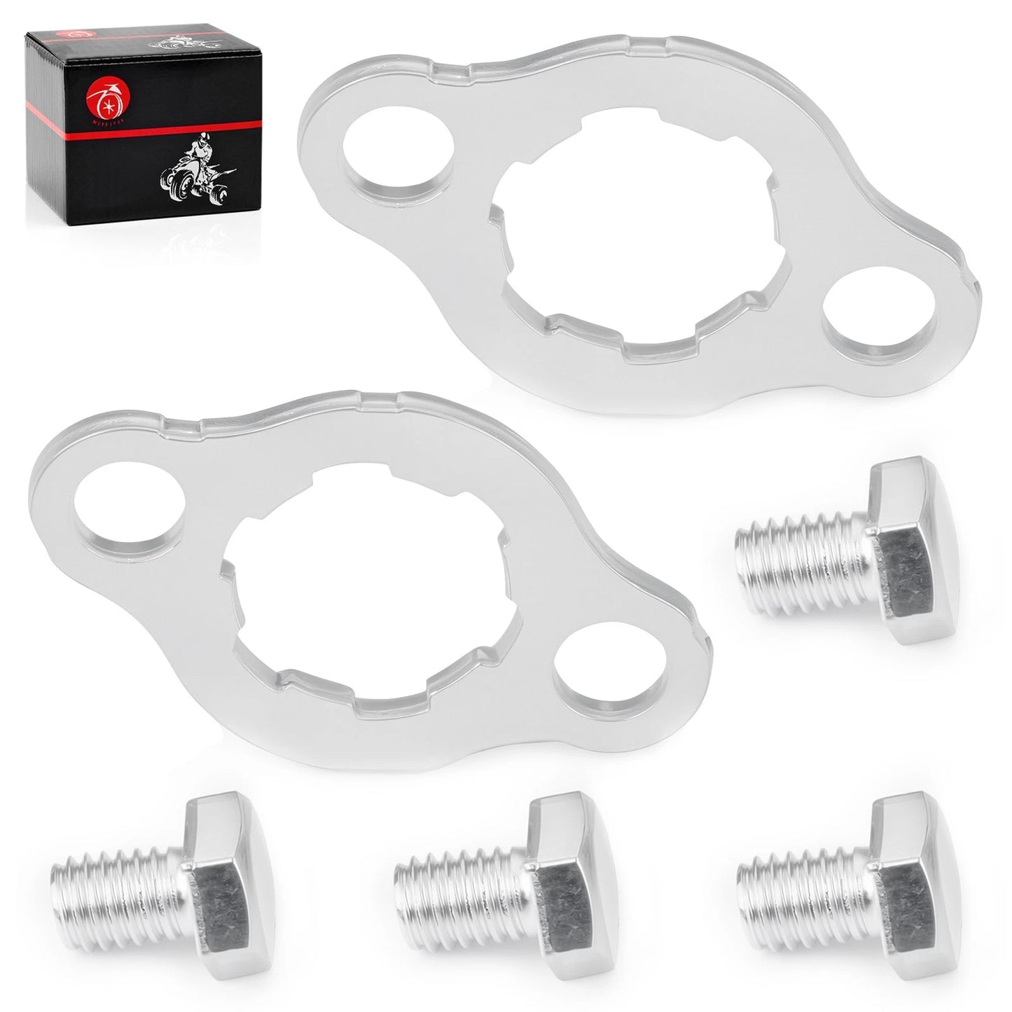 2 x Engine Front Sprocket Retainer Plate w Bolt 6X8 for Honda ATC70 (1973–1985)